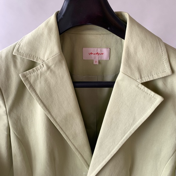 Jackpot Light-green Cotton Blazer, fully lined, tagged size 2 (US4 to 6) - Picture 3 of 8